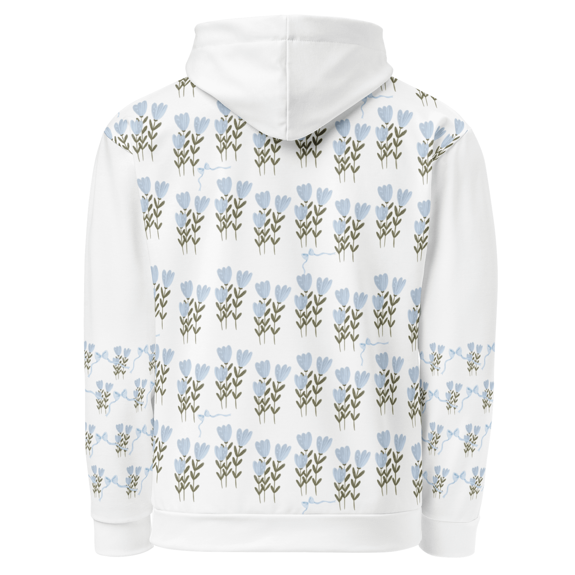 Snowdrops and Bows - Winter Fashion White Hoodie product image (4)