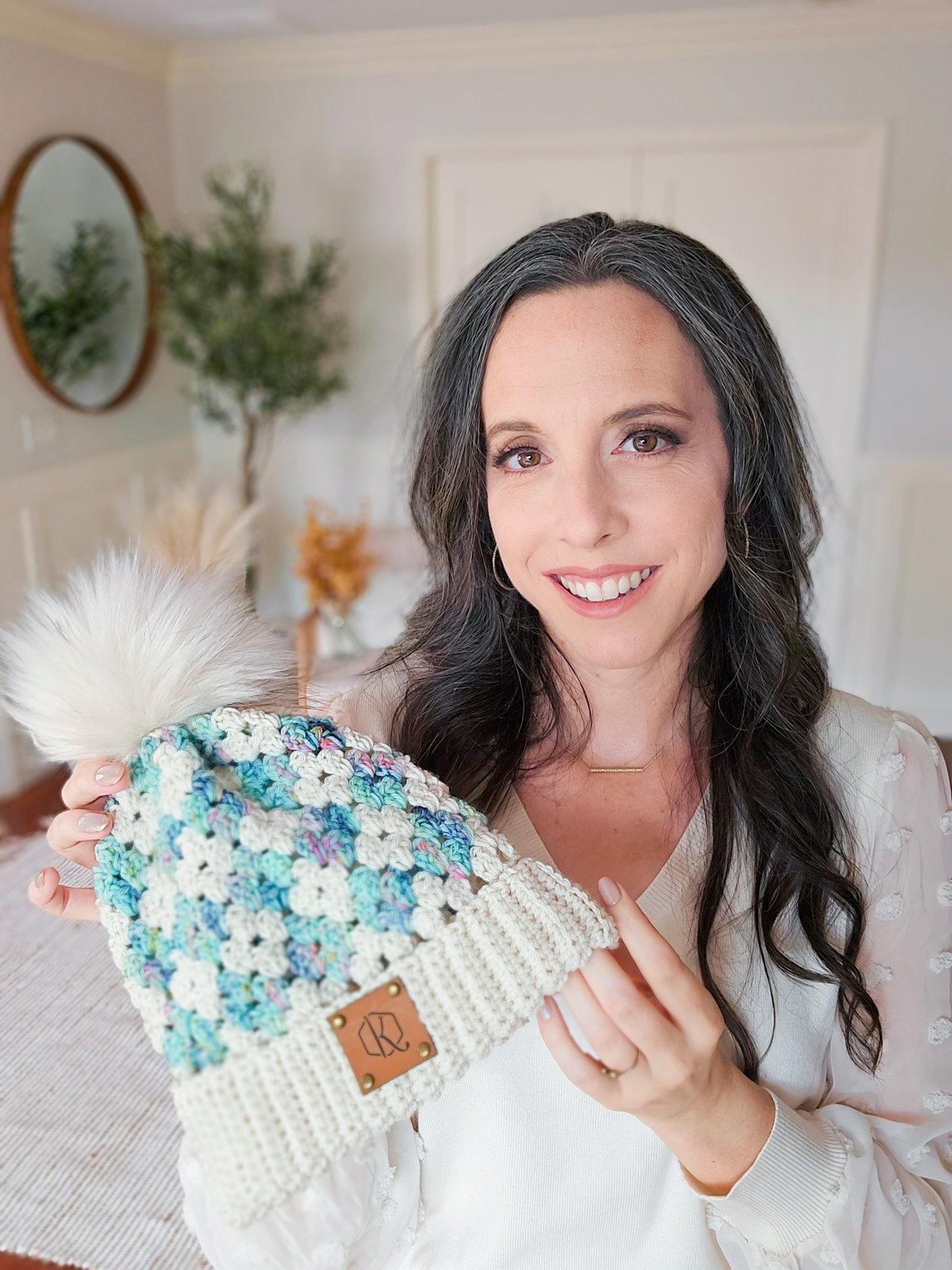 Diamond Granny Stitch Crochet Hat Pattern product image (10)