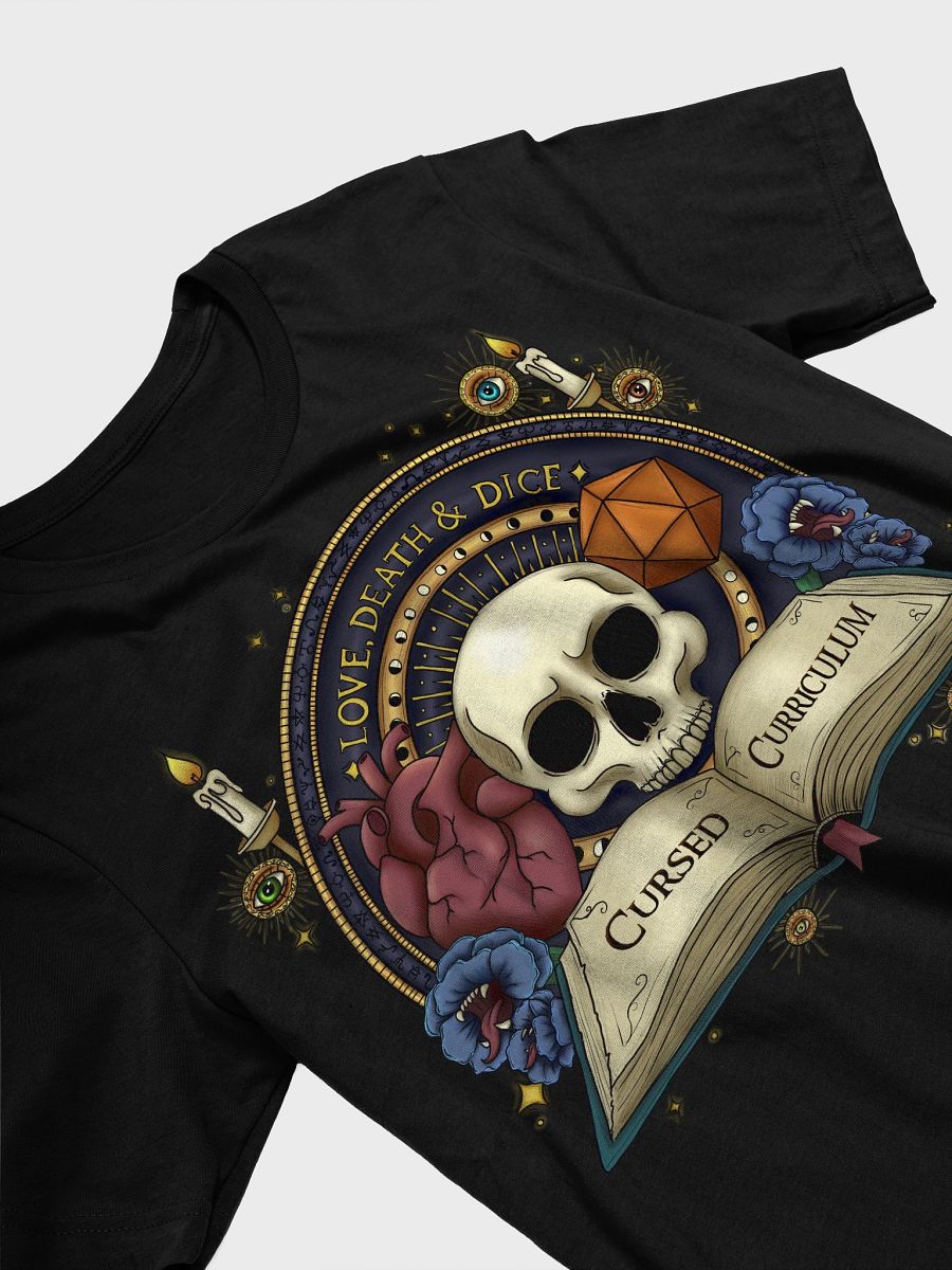 Love Death and Dice: Cursed Curriculum – Logo Tee product image (3)