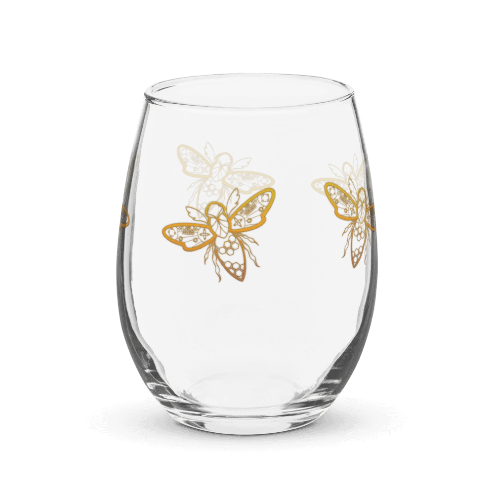 Evie's Bees Wine Glass product image (3)