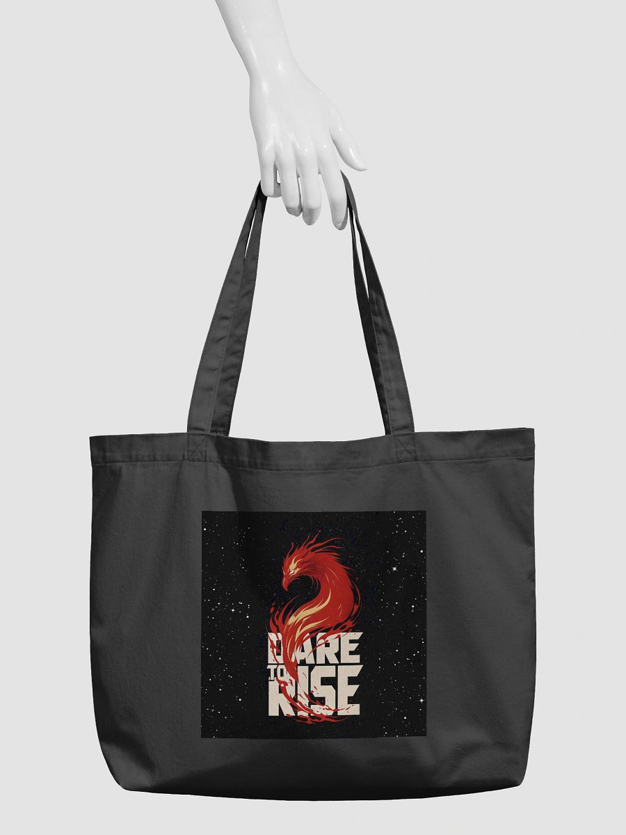 Dare To Rise - Motivational - Organic Cotton Tote Bag (Wide) product image (3)