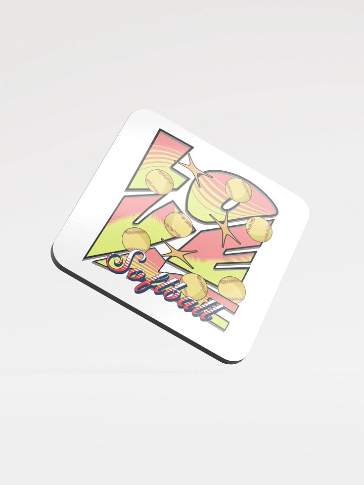 Love Me Softball Cork Coaster product image (2)
