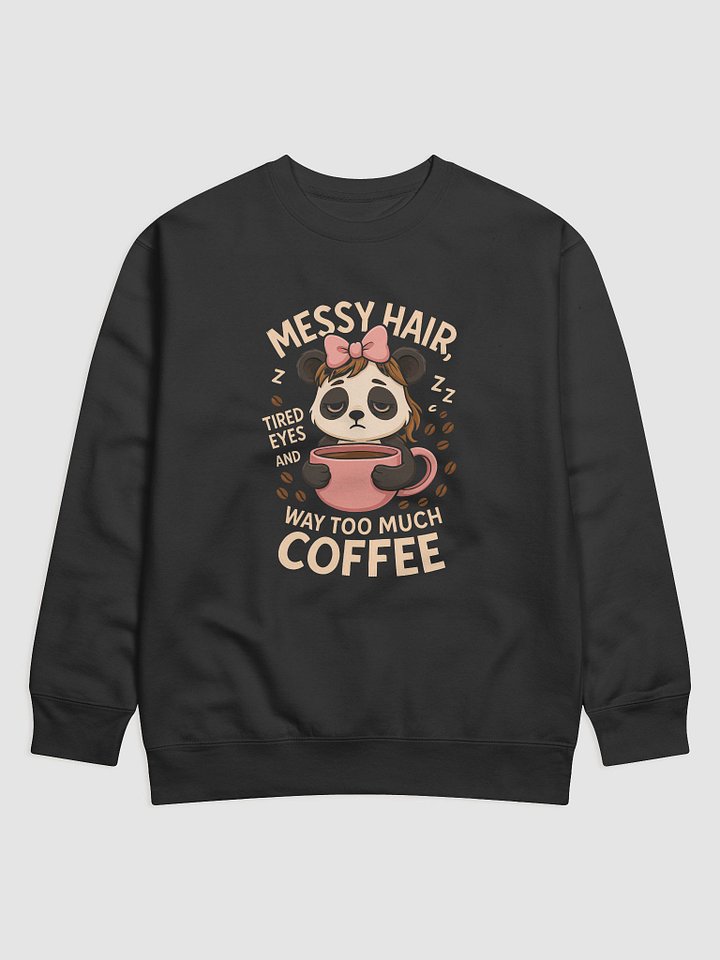 Panda Coffee Lover Premium Sweatshirt - Pink Bow product image (1)