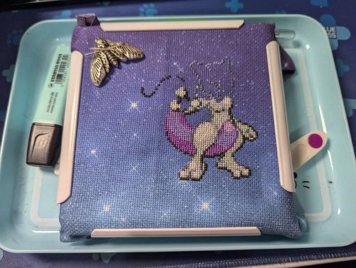 Mewtwo update #4. 8-9 hours of stitching today. I made a booboo somewhere around the outline of the head so had to start fill...