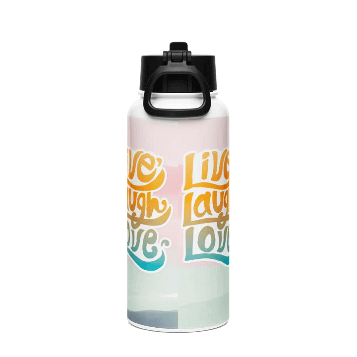 Gradient Live Laugh Love Stainless Steel Water Bottle product image (2)