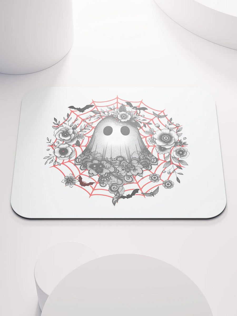 Lacey Ghost Gothic Floral Mouse Pad product image (1)