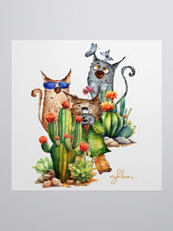 Desert Bloom: A Tale of Resilience Kiss Cut Sticker | Whimsical Vinyl Decal product image (3)