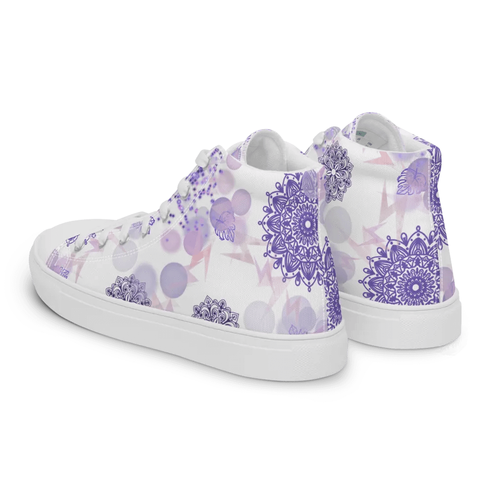 Lilac Mandala Lace Up Womens Shoes product image (3)