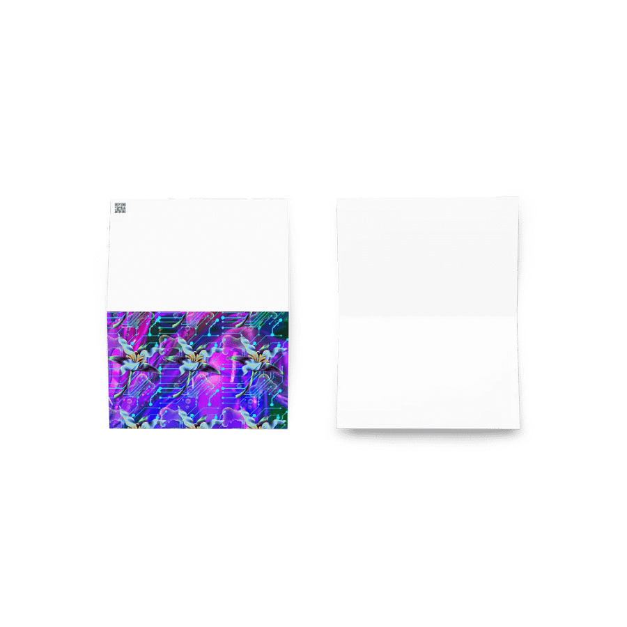 bright pink meta-magic greeting card product image (5)