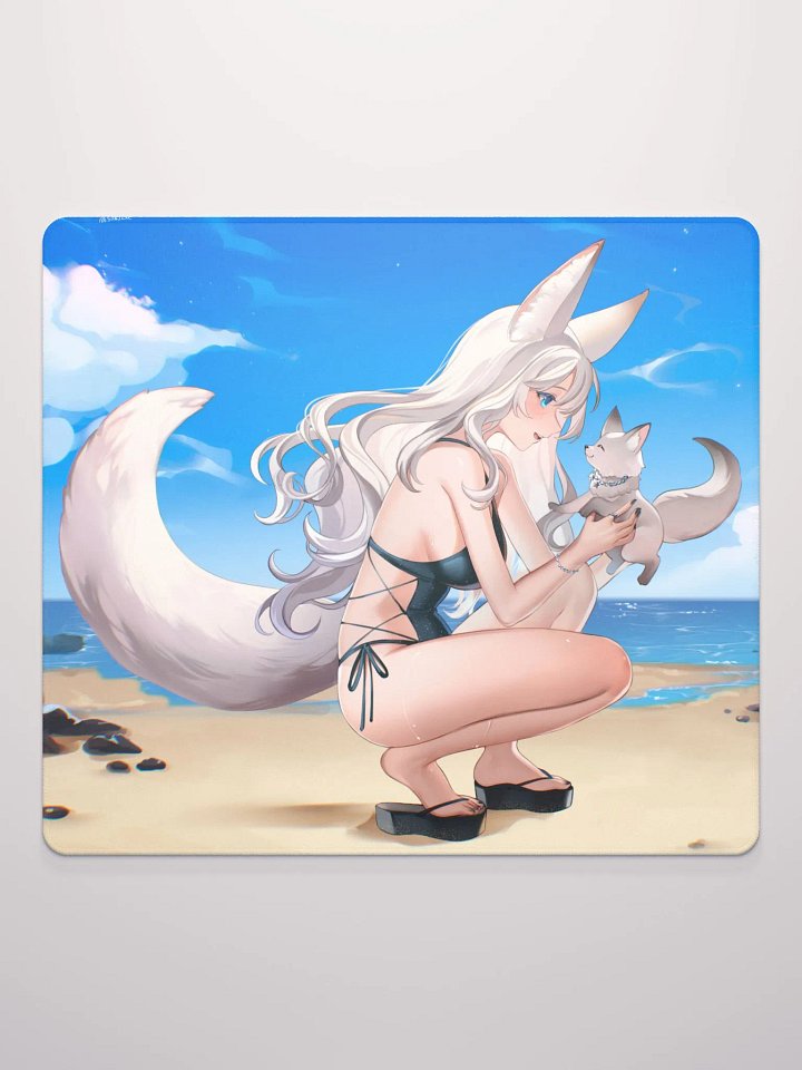 Lunaura and Aurora at the Beach (Gaming Mousepad) product image (2)