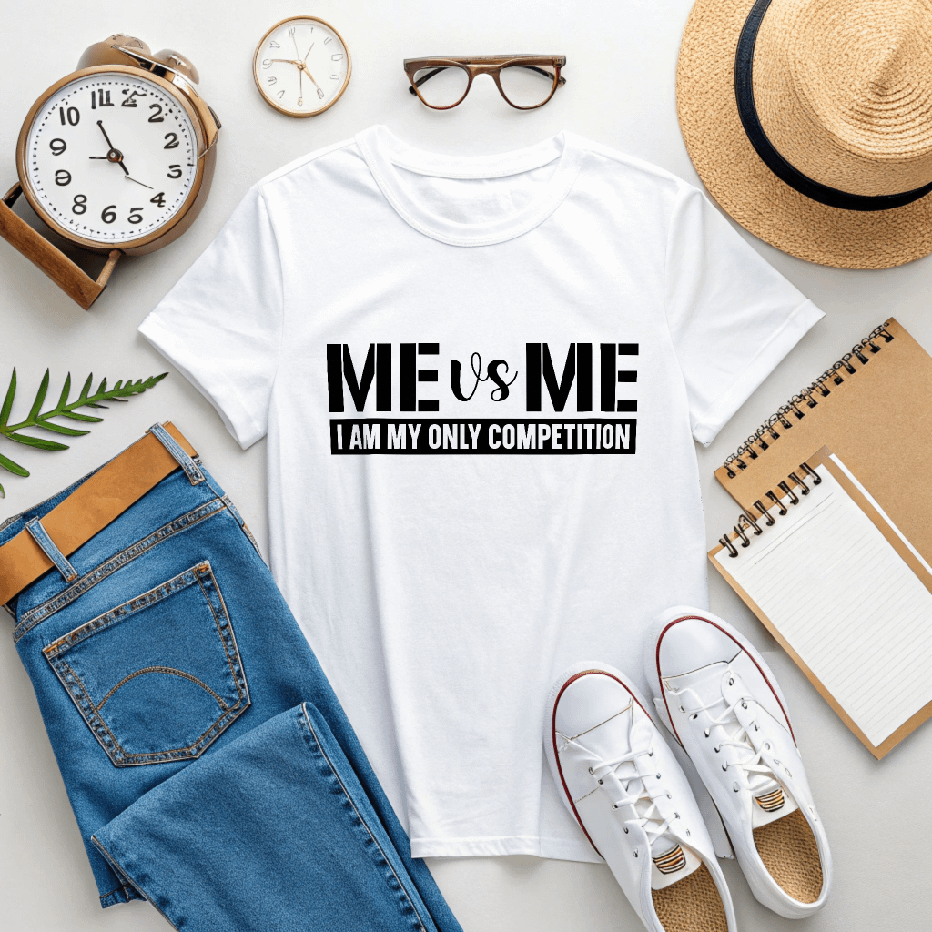 Me Vs Me I Am My Only Competition - Women's White T-Shirt product image (2)
