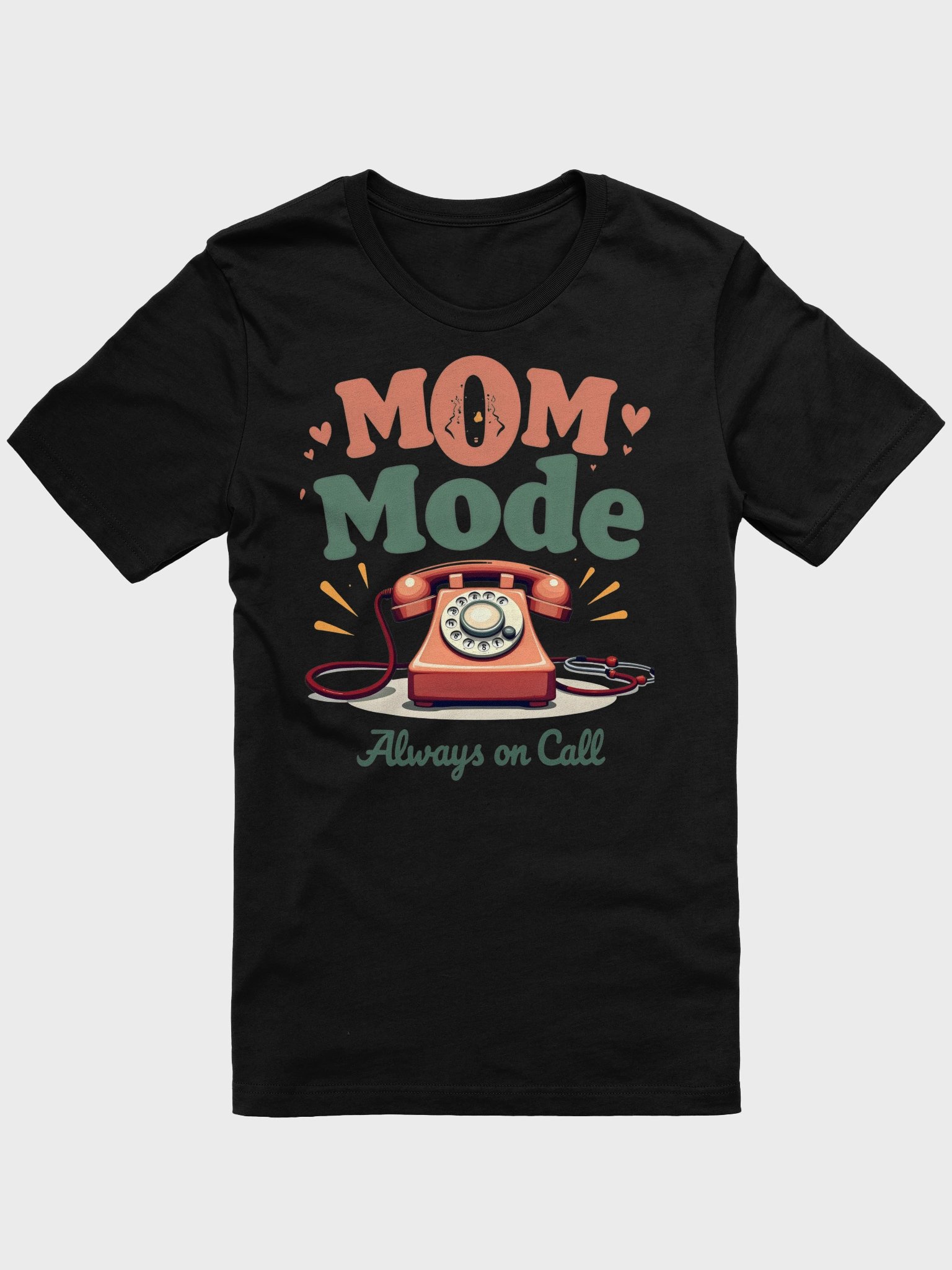 Retro 'MOM Mode' Phone Call T-Shirt product image (5)