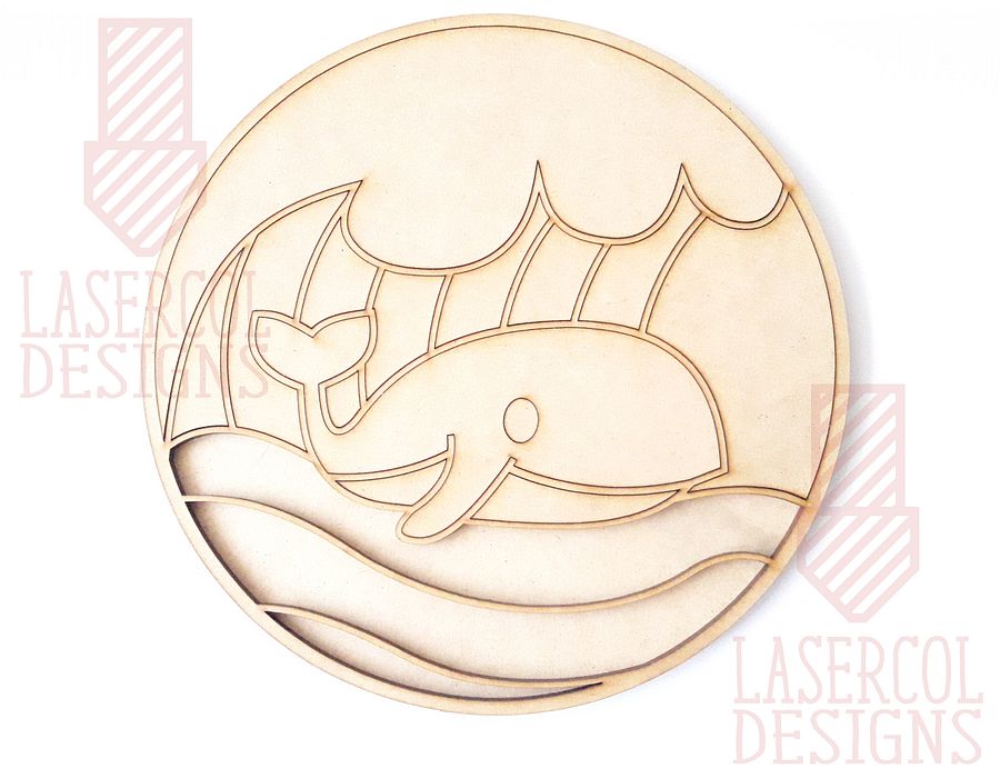 Whale DIY Paint Puzzle - Laser Cut Files product image (9)