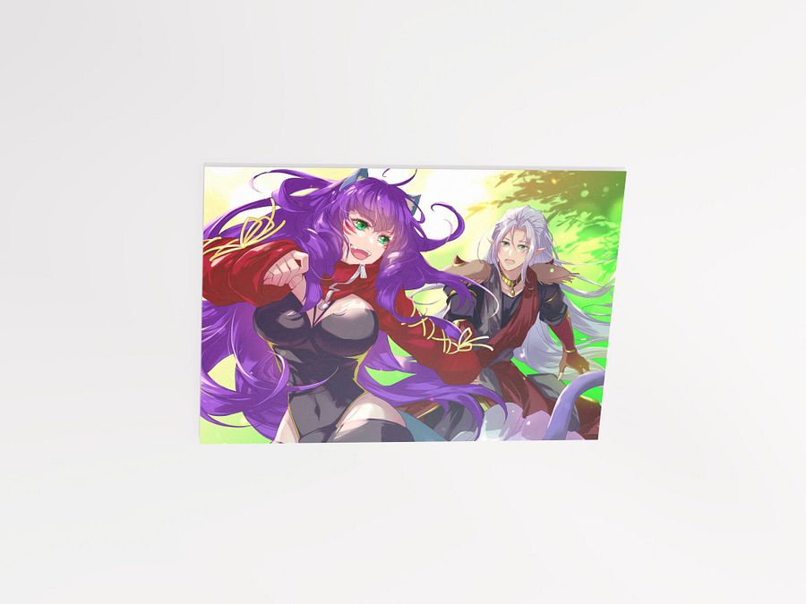Wily Cat and Loyal Dog Print product image (4)