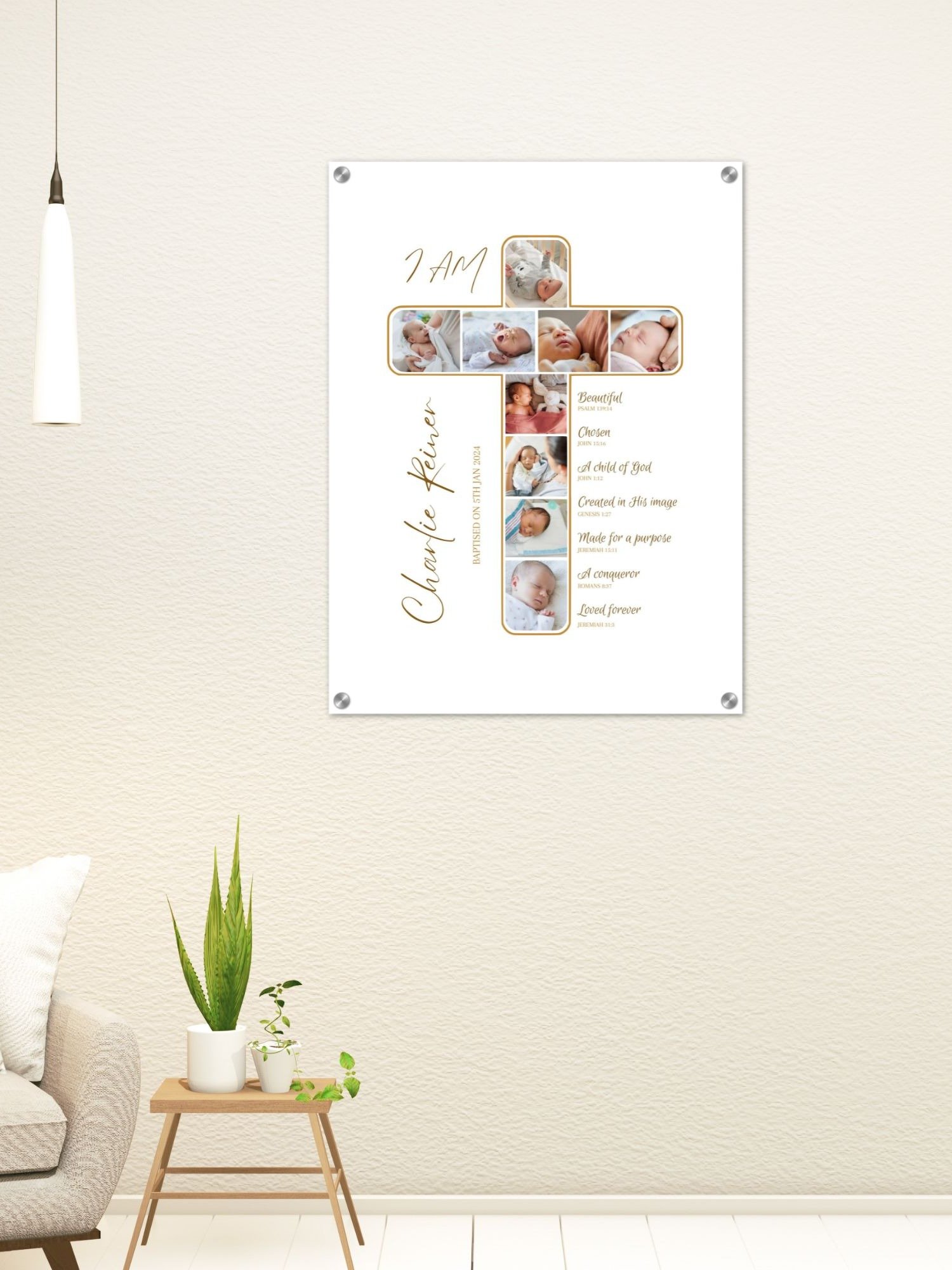 Crucifix Photo Collage Baptism Canva Template product image (8)