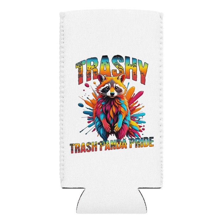 Trashy Trash Panda Pride Raccoon Can Cooler product image (2)