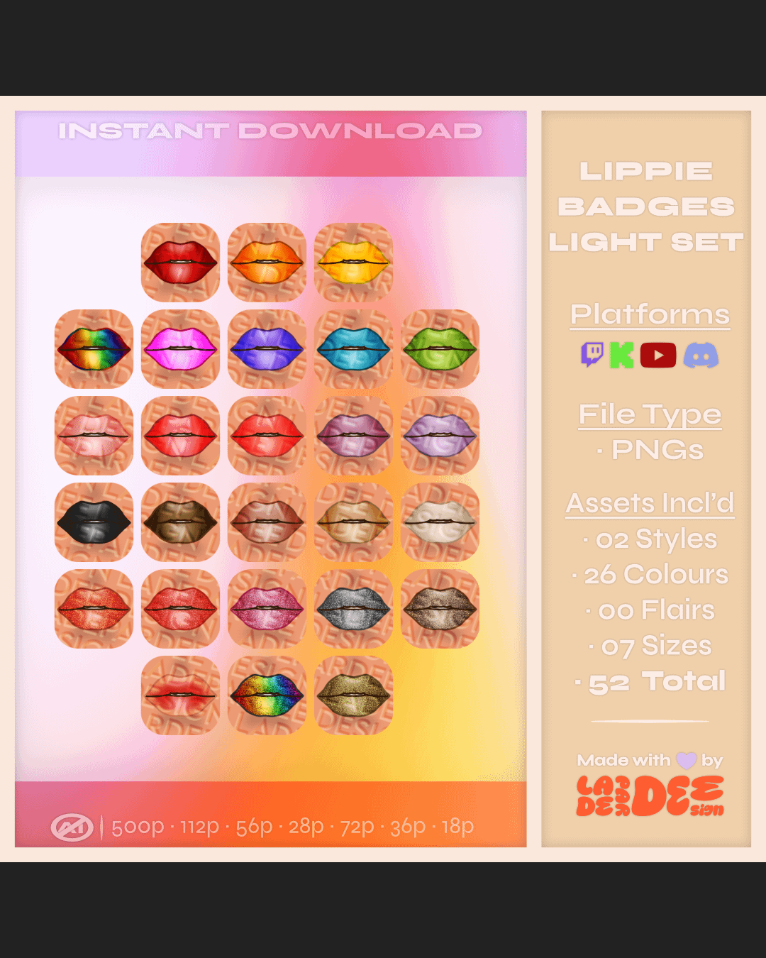 Lippie Badges [Light Set] product image (1)