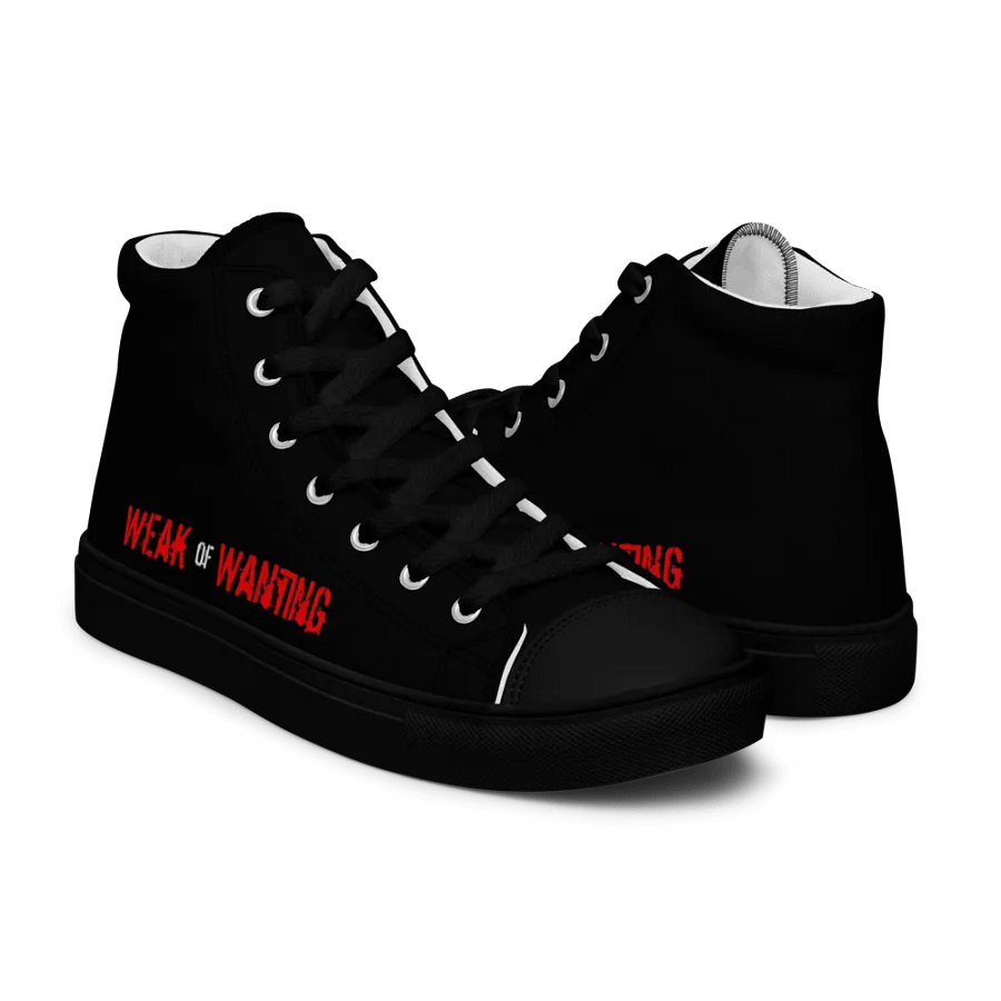 Weak Of Wanting Men's High Top Canvas Red Logo Shoes product image (7)