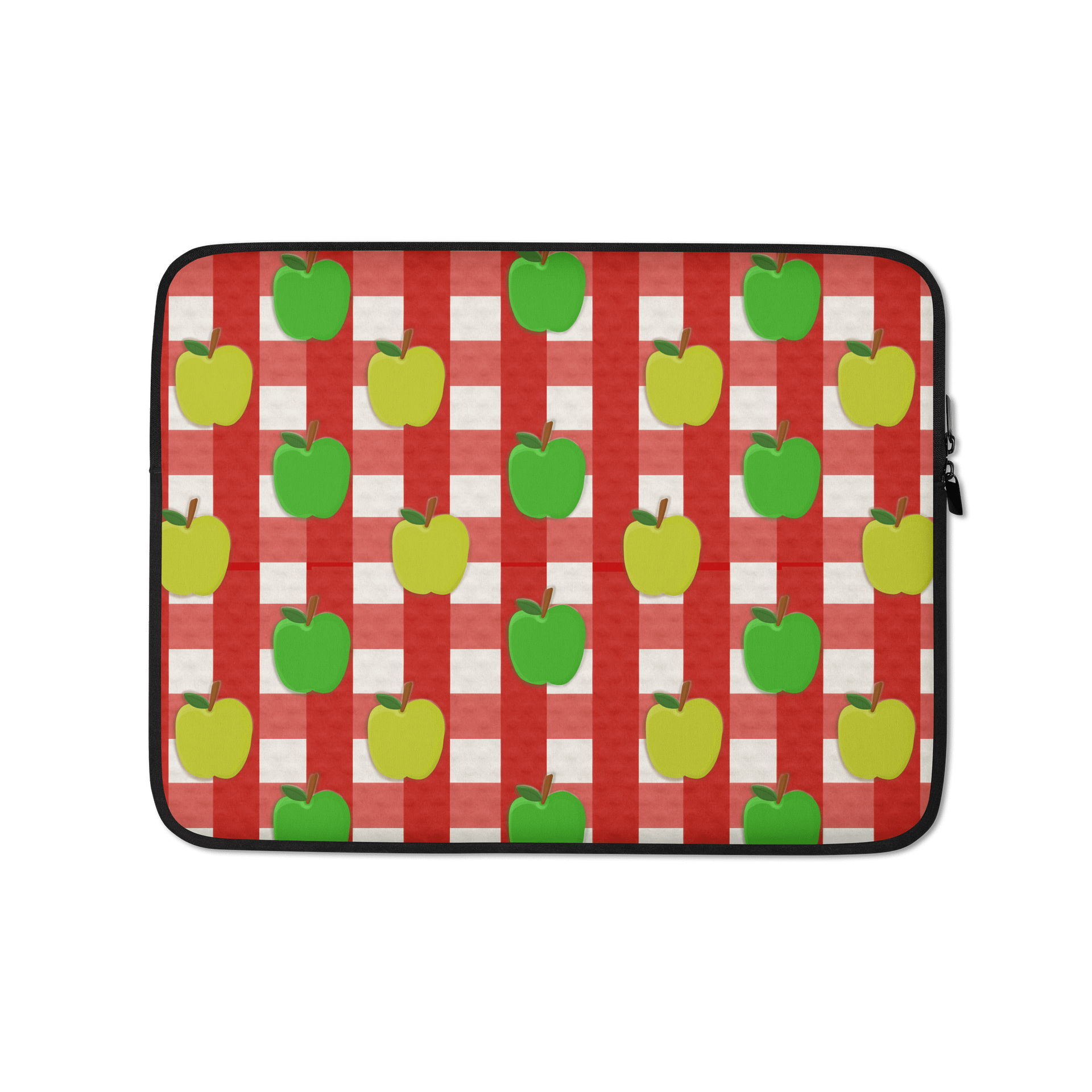 Apple Gingham Pattern in Red Laptop Sleeve product image (1)