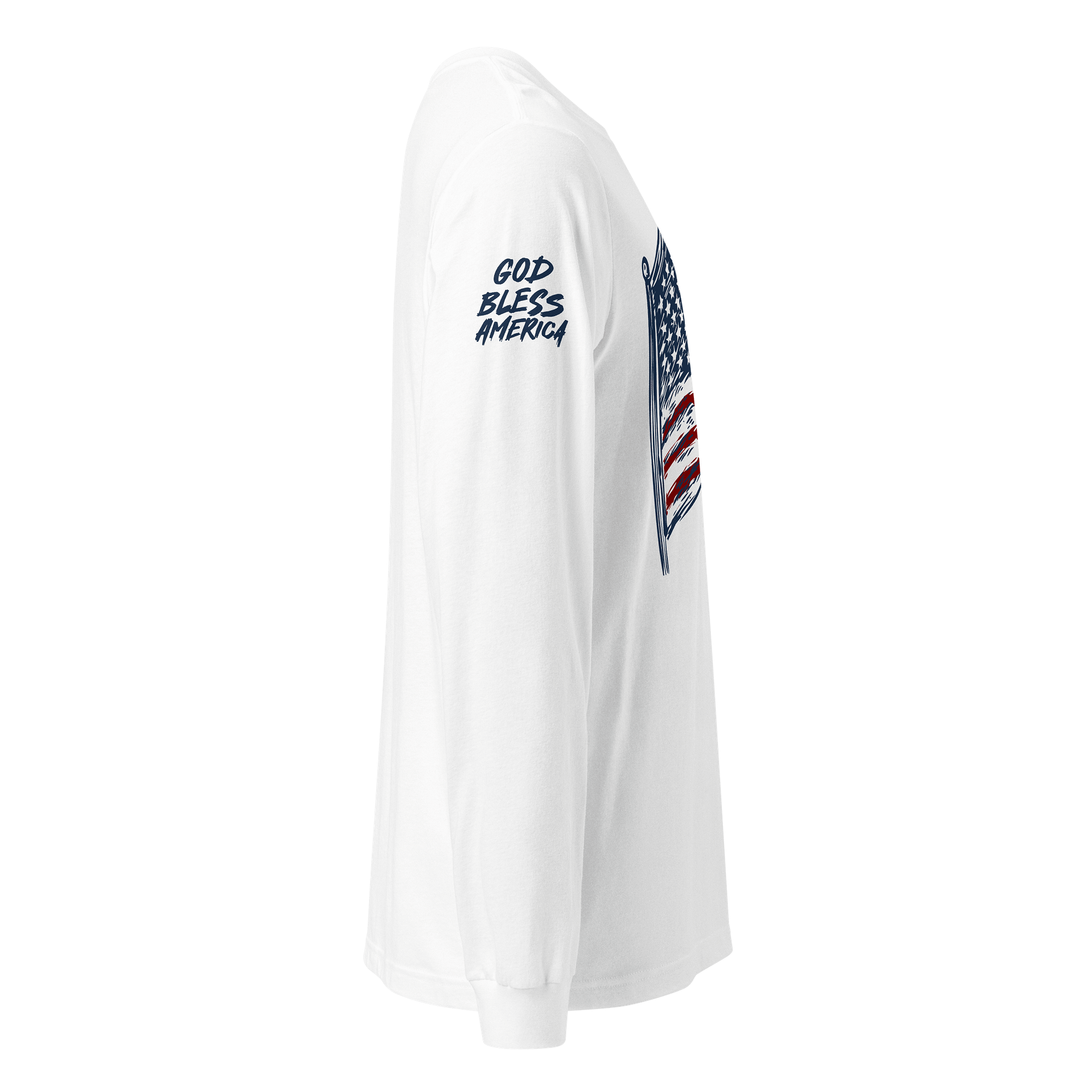 God Bless America Wavy Flag Long Sleeve product image (3)