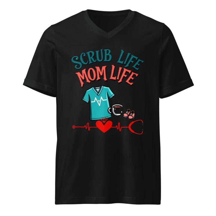 Scrub Life Mom Life V-Neck Tee product image (1)
