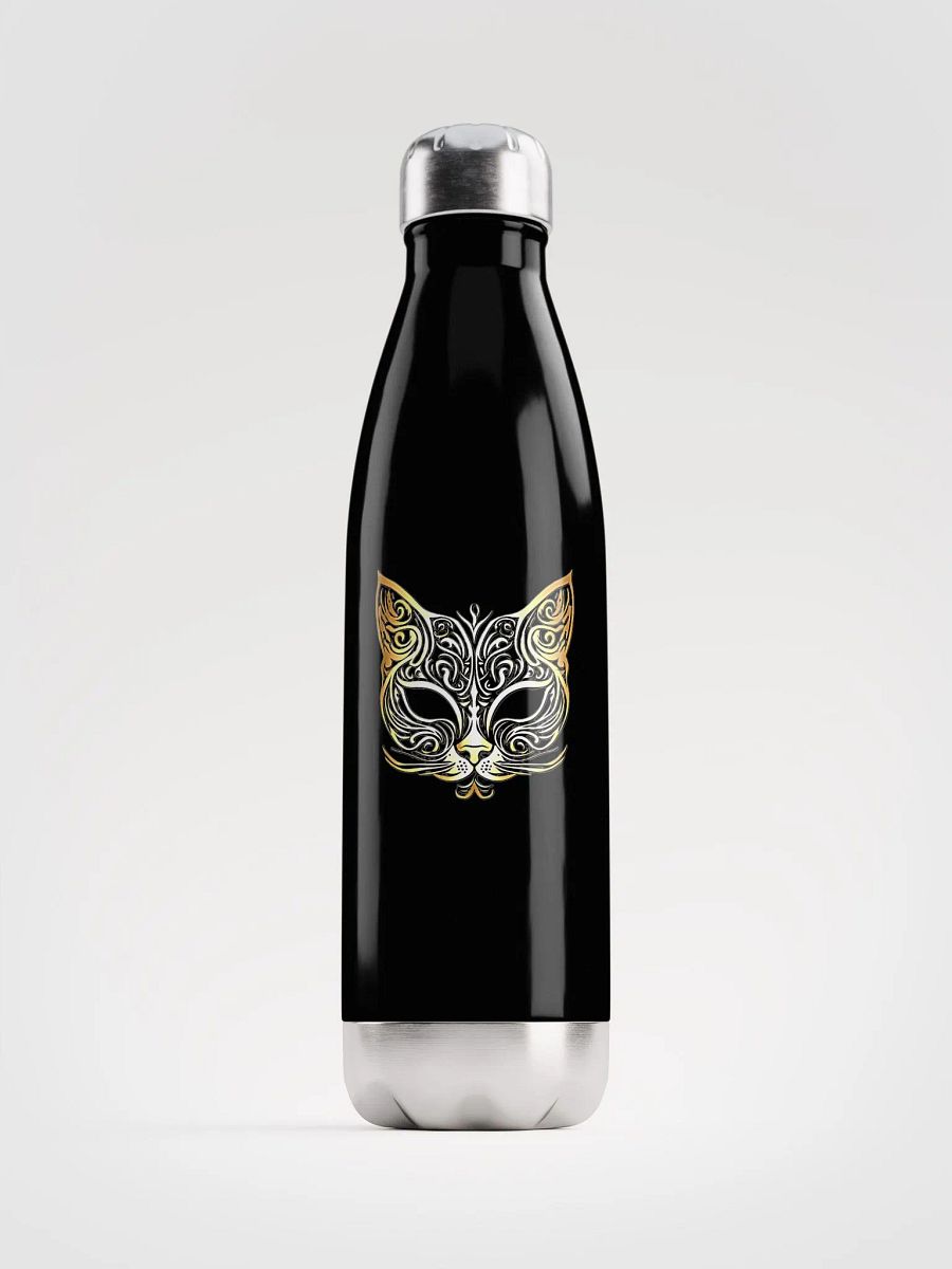 Regal Feline Gold Mask Stainless Steel Water Bottle product image (5)