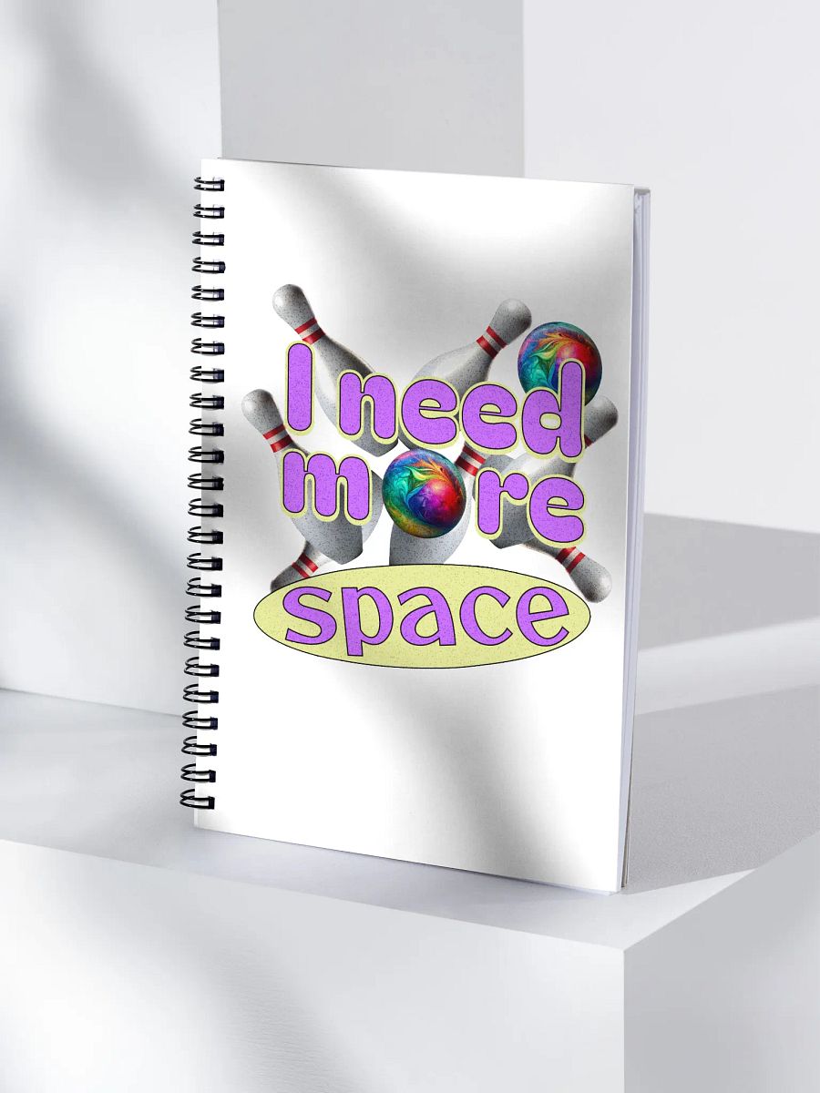 I Need More Space Bowling Cosmic Spiral Notebook product image (3)