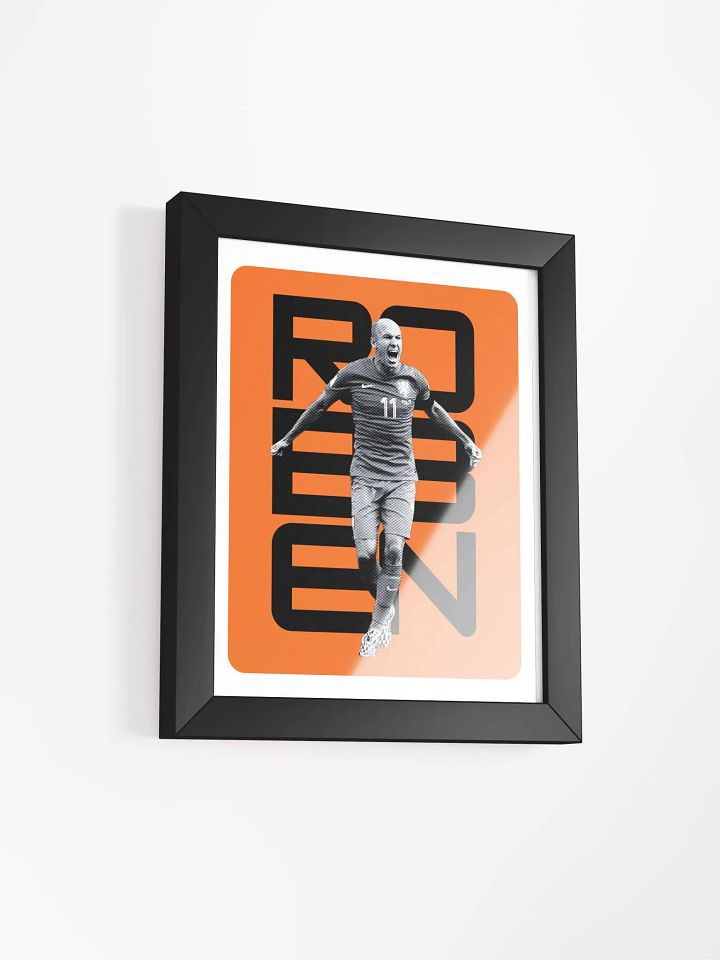 Arjen Robben BW Netherlands Name Art Framed Print product image (2)