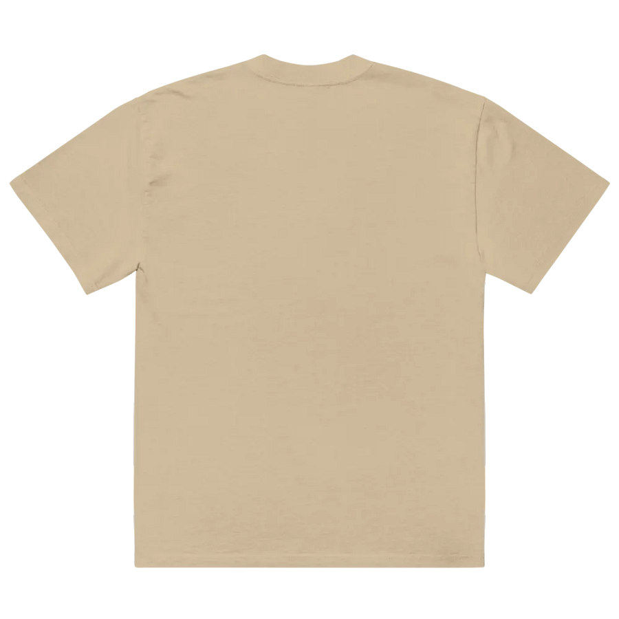 CURRENTLY IN BURNOUT (outline, brass thread) oversized faded neutral tee product image (6)