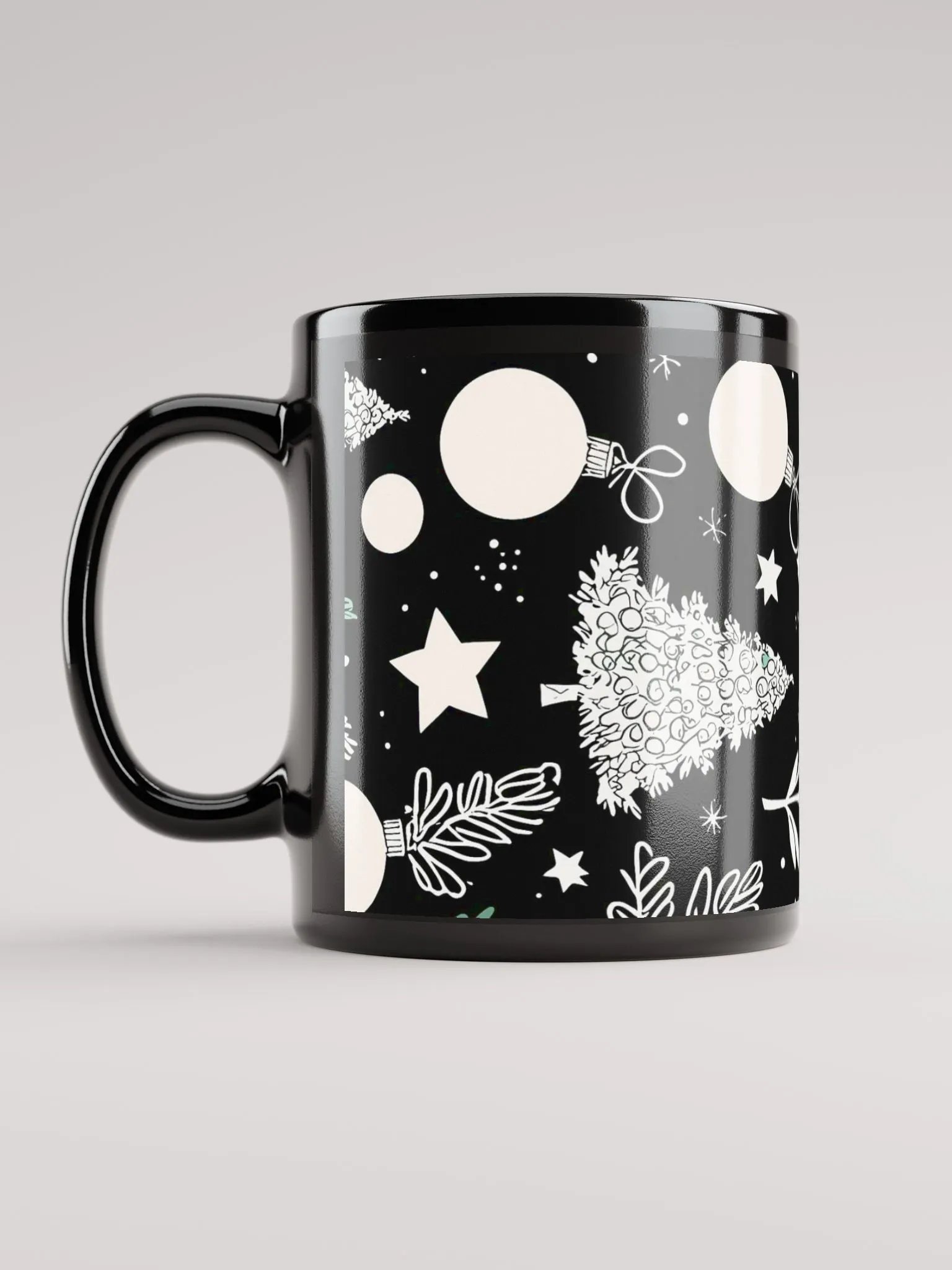 Holiday Magic Black Glossy Mug product image (4)