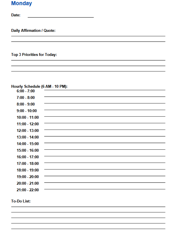 Printable A4 Weekly Planner PDF | Daily Pages | Productivity & Wellness Planner | Undated Digital Download product image (2)
