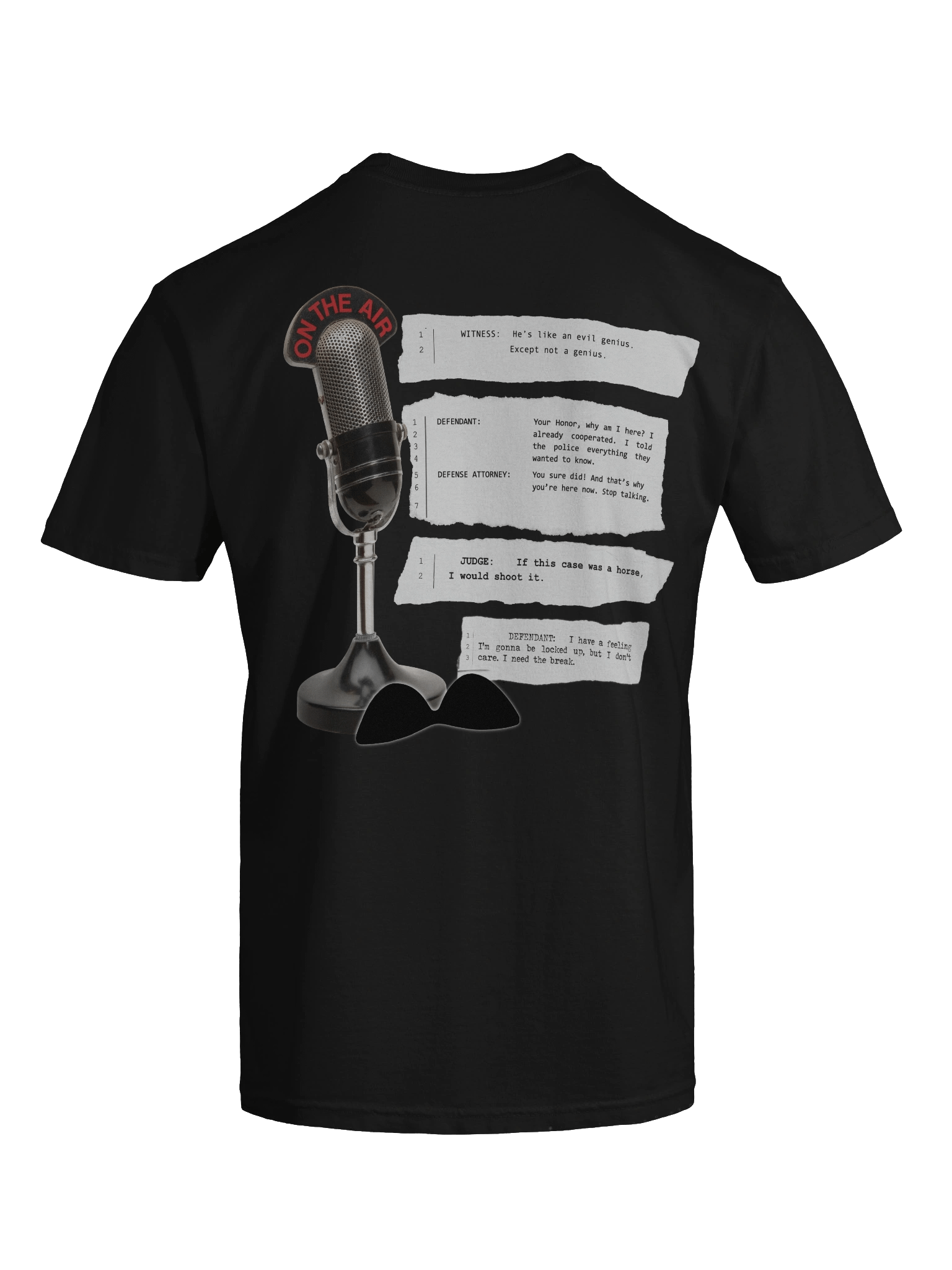 Iconic Court Transcripts Black T-Shirt product image (9)