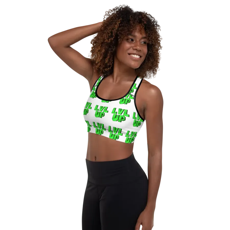 LVL UP White Sports Bra product image (3)