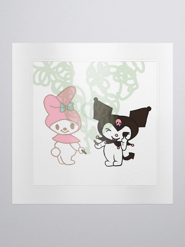 My Melody And Kuromi Sanrio Smoking Sticker product image (1)