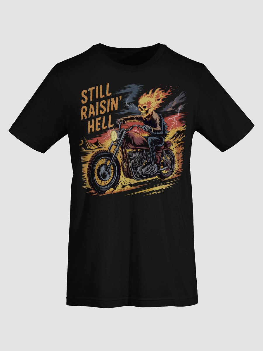 Hell Rider Flaming Skull T-Shirt product image (7)