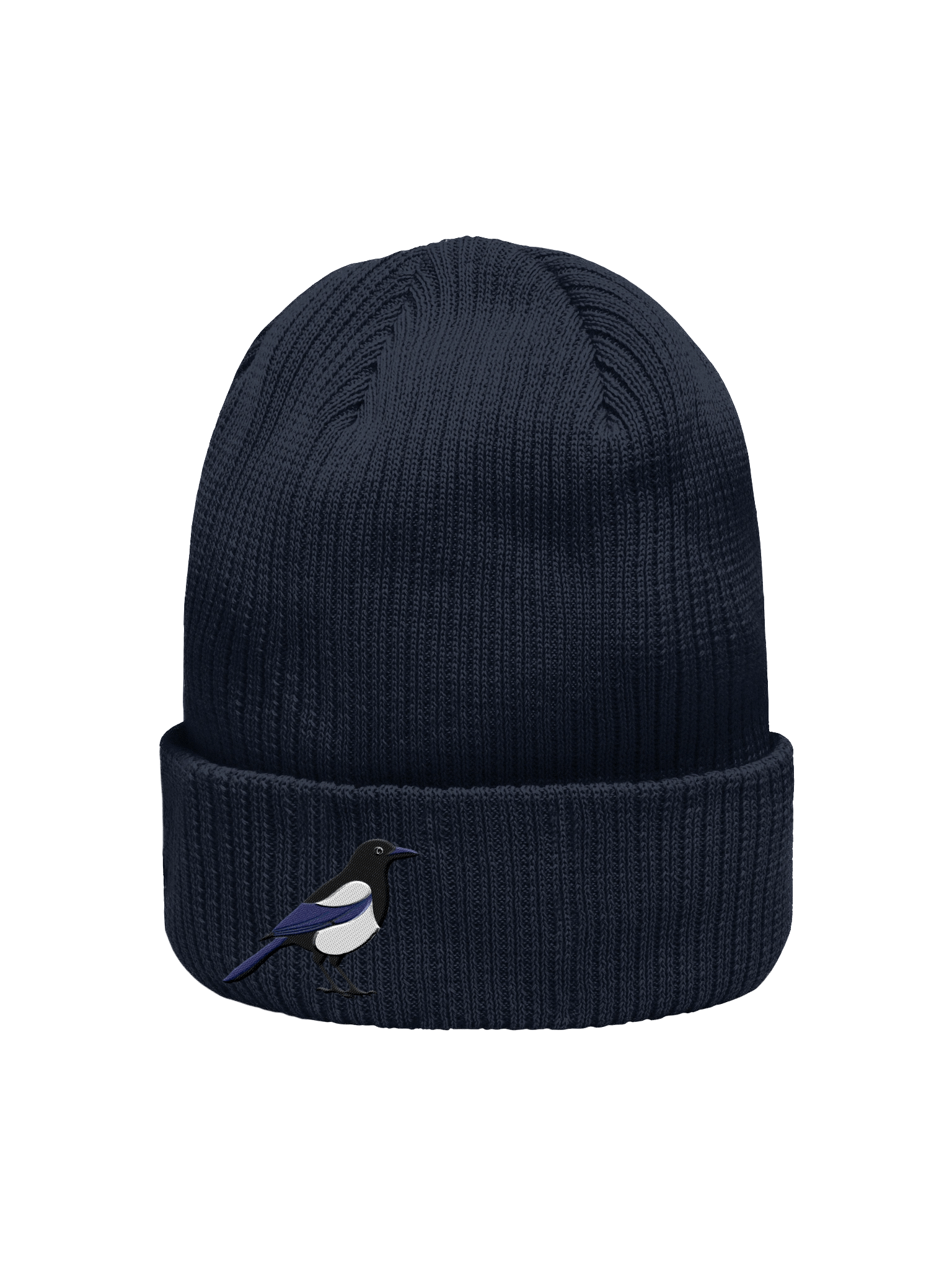 Black Billed Magpie Embroidered Organic Beanie product image (2)