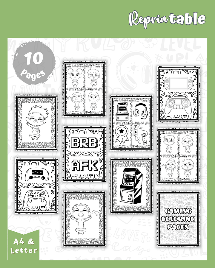 Epic Adventures Await - Gaming Coloring Pages product image (2)