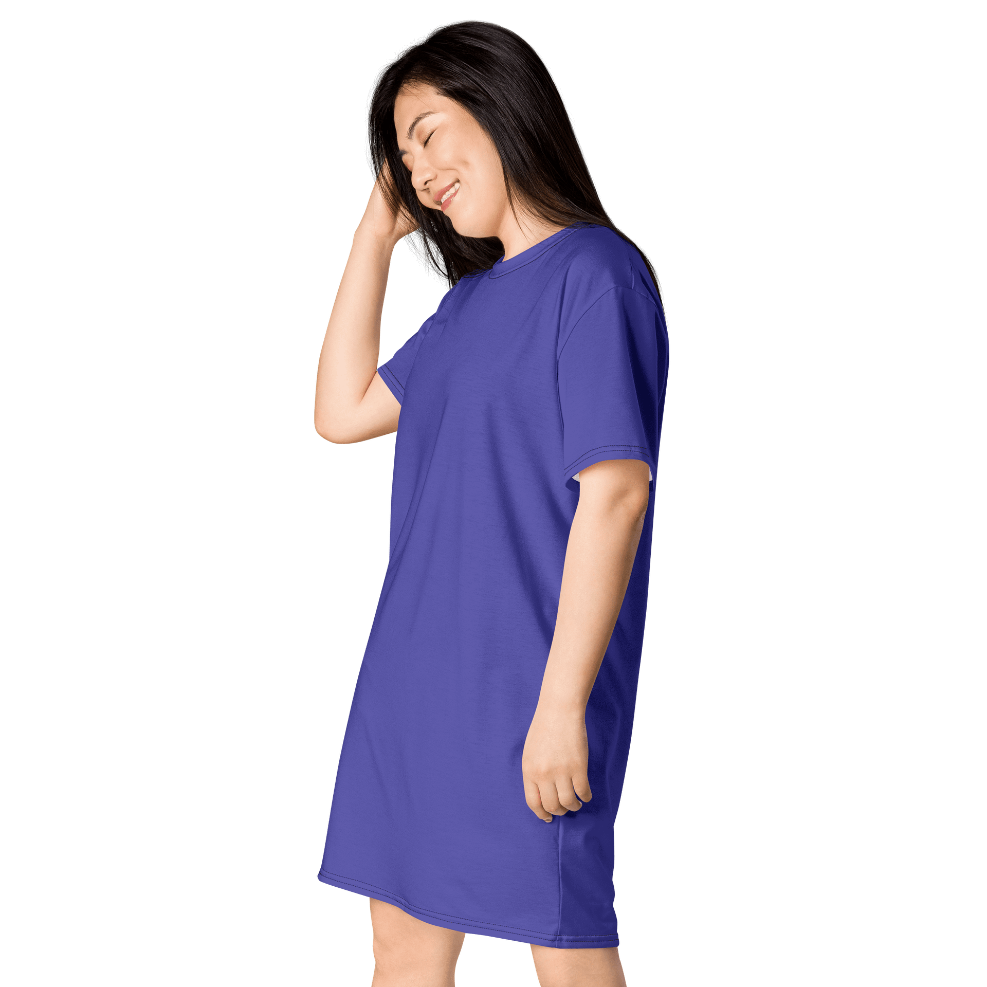 Oversized T-Shirt Dress - Bold Medium Slate Blue 2, Sizes 2XS-6XL product image (3)