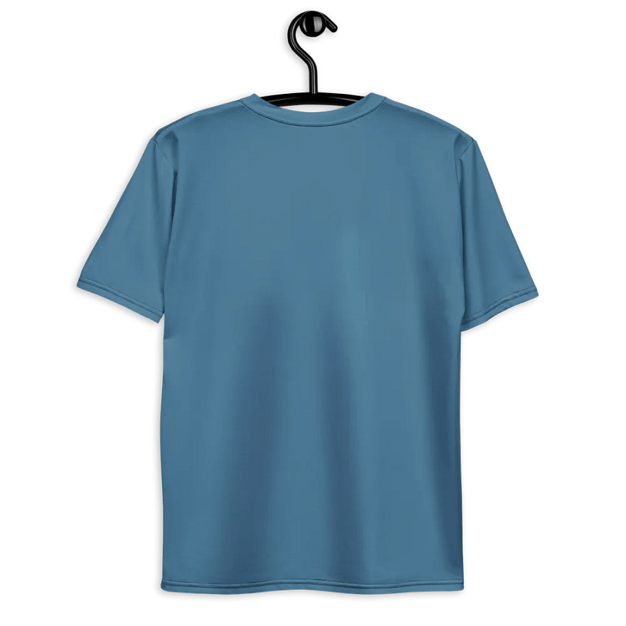 Plain Medium Blue True Summer Men's Crewneck Polyester Heavyweight Premium T-Shirt by Treasure Pie product image (9)