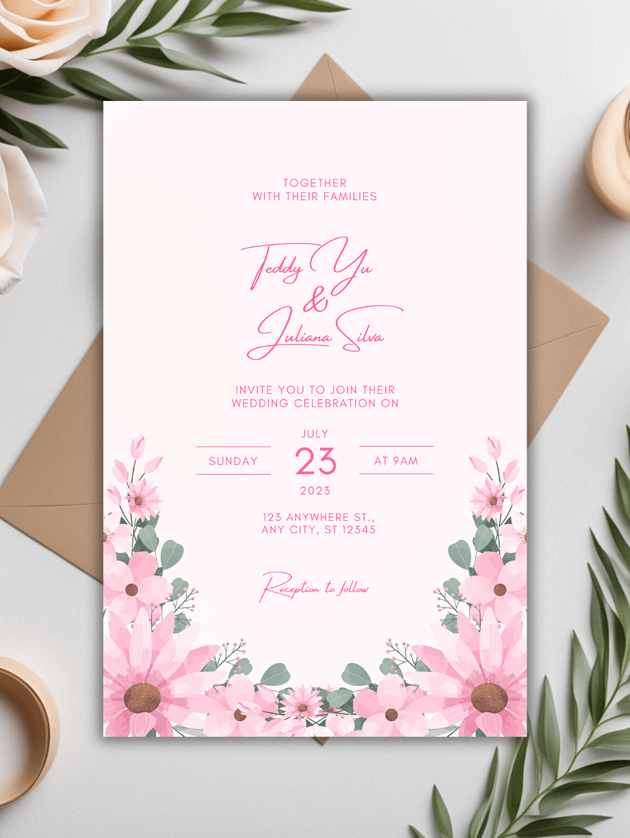 Modern Wedding Card - Dizynai (DW-06) product image (1)