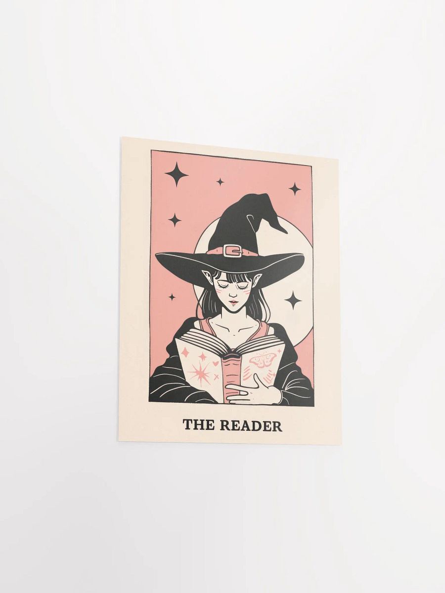 Pastel Pink& Black The Reader Tarot Card Art Print product image (32)