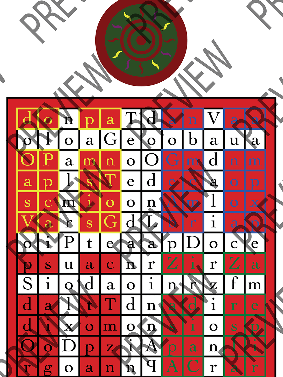 Enochian Elemental Tablets Golden Dawn Style White product image (2)