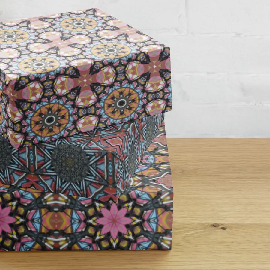 Bike Kaleidoscope Pattern WRAPPING PAPER product image (10)