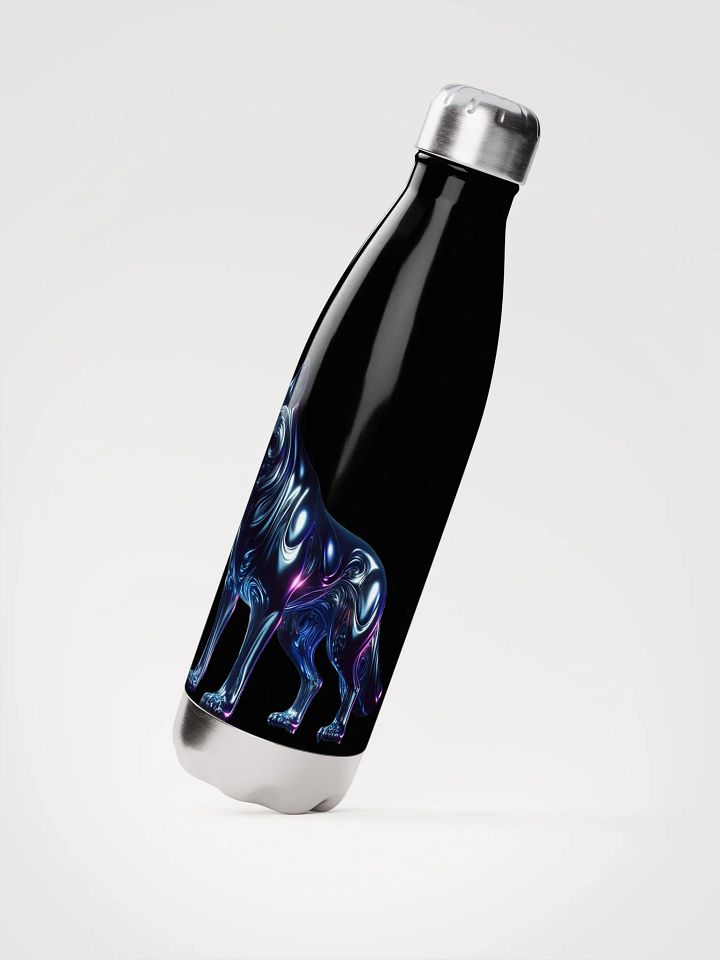 Liquid Metal Wolf #2 Stainless Steel Water Bottle product image (2)
