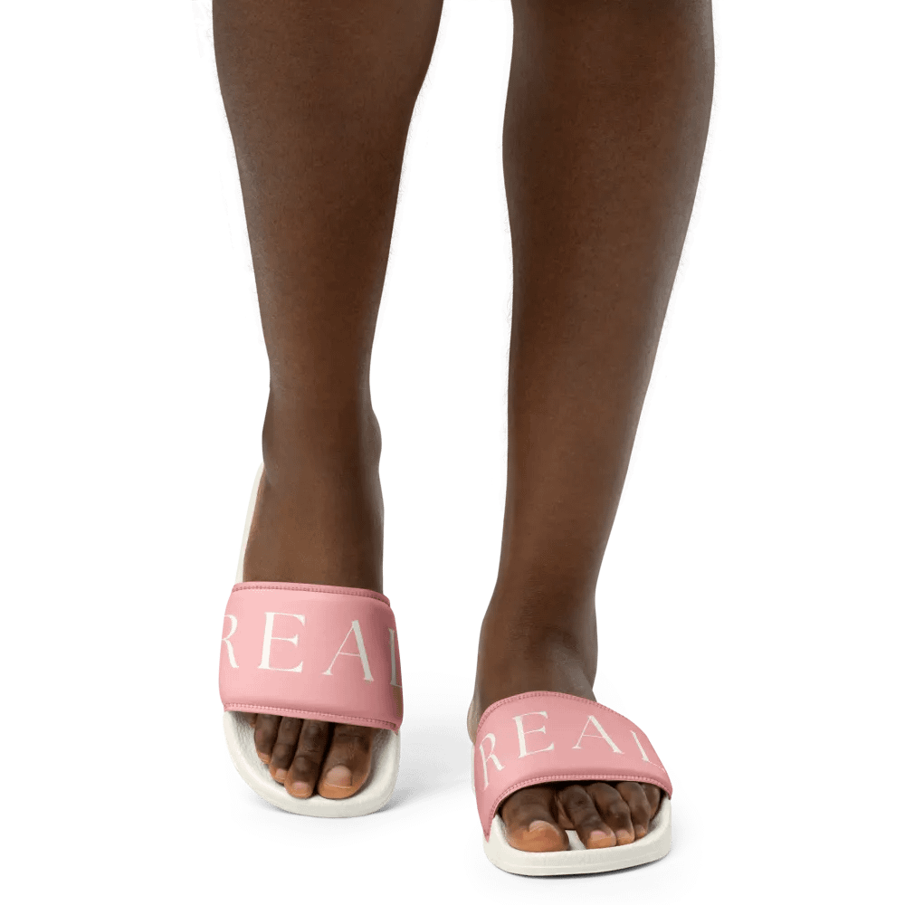 REAL Women's Slides - Pink & White product image (12)