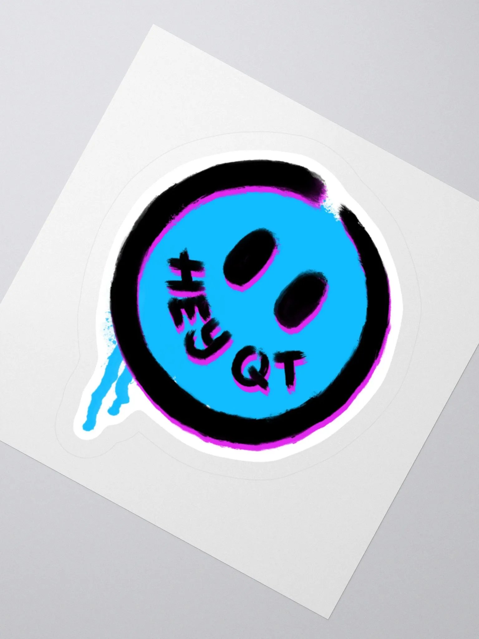 Graffiti Smiley Hey QT Sticker product image (2)