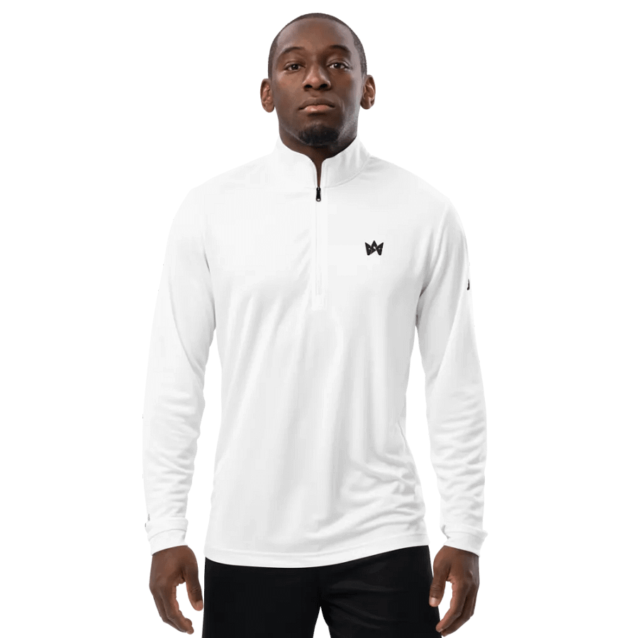 CSG x Adidas Lightweight Quarter-Zip Golf Pullover - (Unisex) White product image (1)