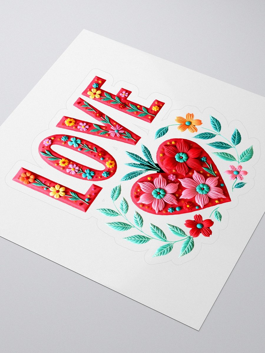Floral Love Kiss Cut Stickers product image (3)