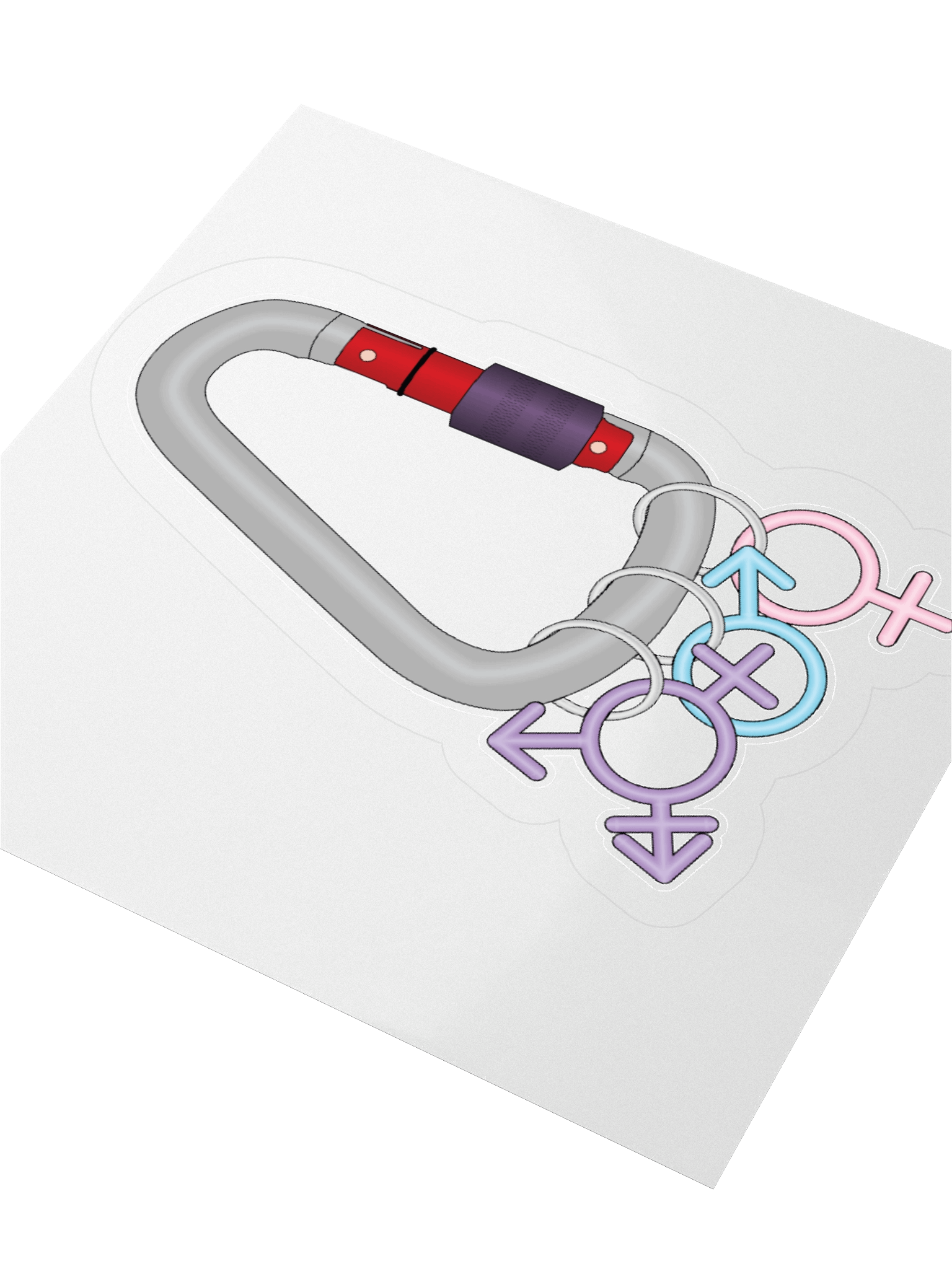 Gender Carabiner Sticker product image (7)