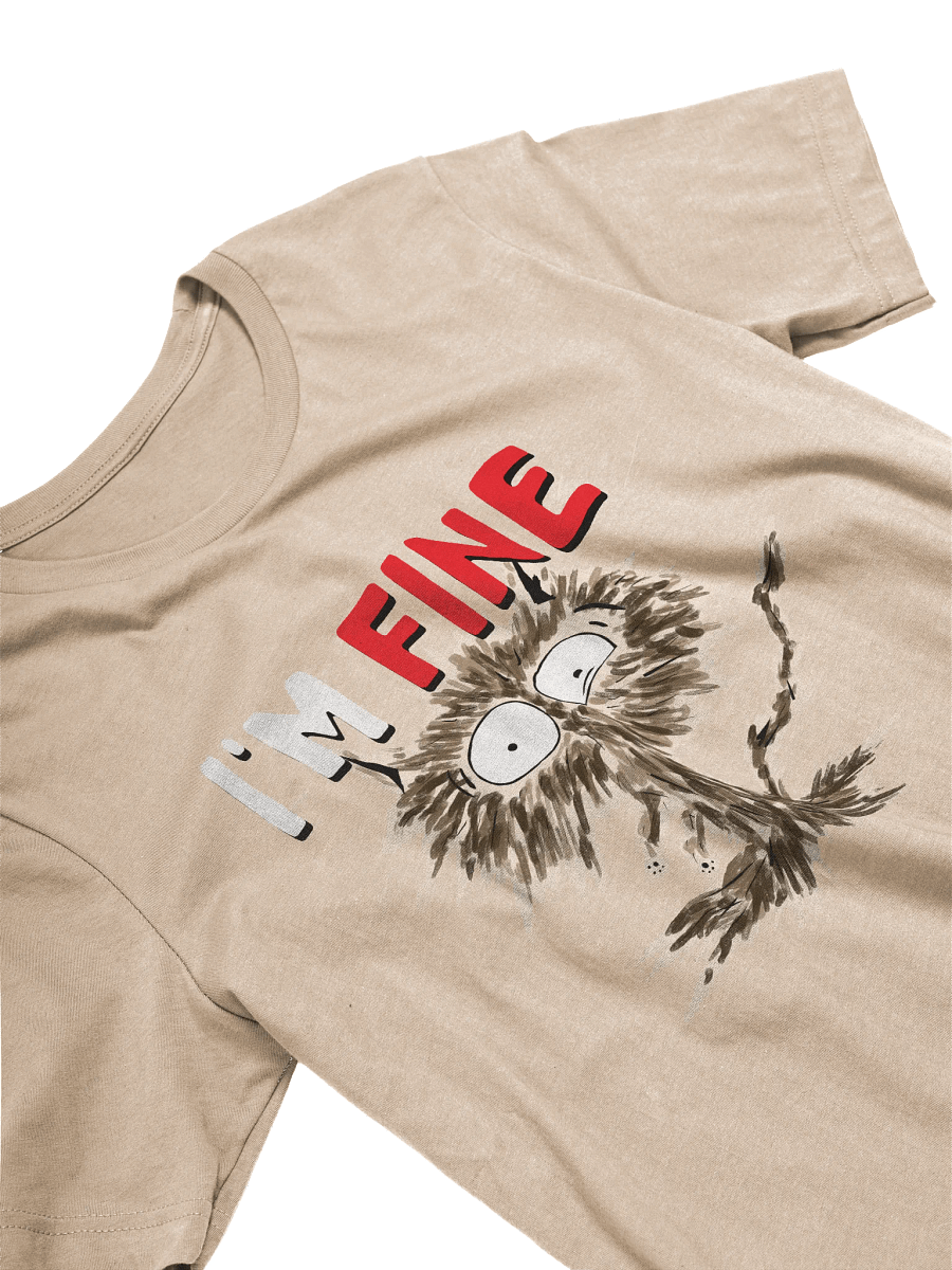 Anxious Cat 'I'M FINE' Dark Tee product image (5)